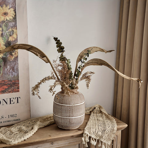 Rustikale Geometrische Vase - Natürliche Atmosphäre für Dein Interieur