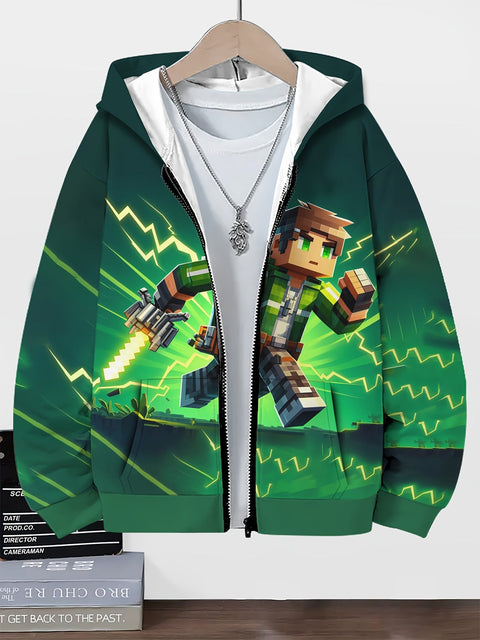 Lässige geometrische Spieljacke – Stilvoll und bequem für Jungen