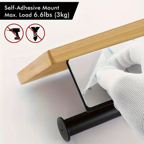 Holz-Toilettenpapierhalter mit Regal – Ideal für die Wandmontage