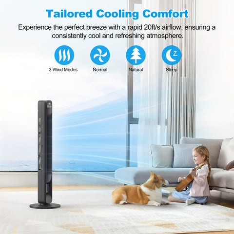 Bladloser Turmventilator – Stilvoll und Einstellbar