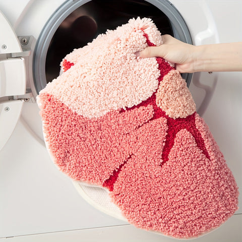 Fluffy Blumen Badezimmerteppich – Absorbierend und Weich für Extra Komfort