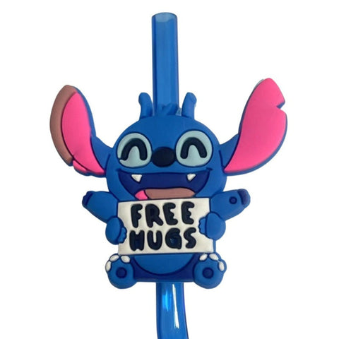 Stitch Wiederverwendbare Strohhalme Set – 16 Bunte Strohhalme für Partys und Geburtstage