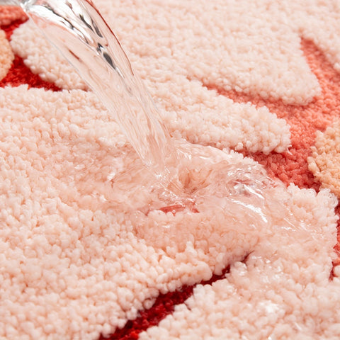 Fluffy Blumen Badezimmerteppich – Absorbierend und Weich für Extra Komfort