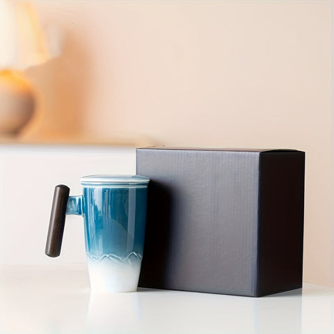 Handgemachte Keramische Teetasse mit Sieb – Authentisches Design und Praktische Anwendung