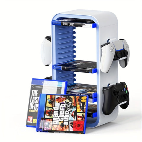 Universelle Game Disc Aufbewahrung und Controller Display Stand – Für PS5, PS4, Switch und Xbox