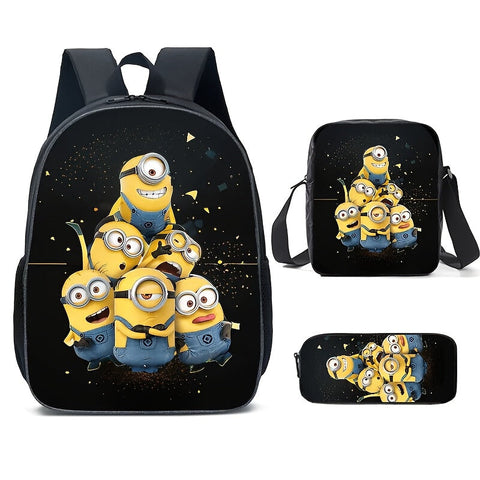 Minions Schulset - Rucksack, Brotdose & Etui für Kinder