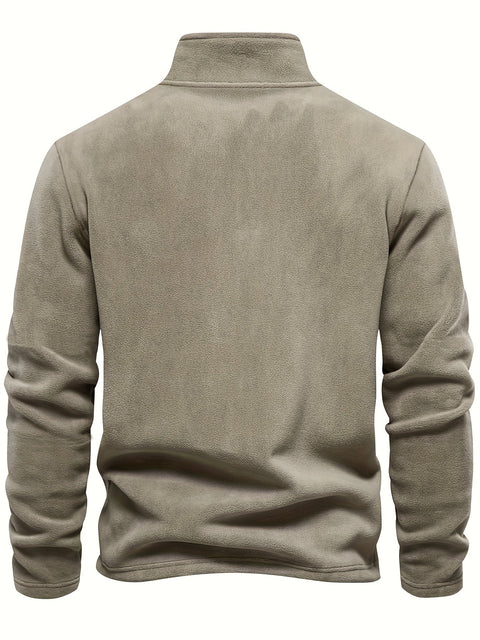 Fleecegefütterter Halbzip-Pullover - Bequem und Warm für Kalte Tage