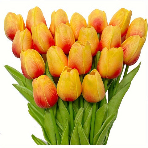 Set von 15 Realistischen Kunst-Tulpen – Perfekt für Hochzeiten, Feiern und Wohnungsdekoration
