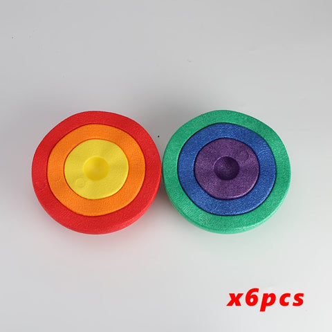 Set von 6 Bunten Balance Boards – Ideal für Kraft, Koordination und Training