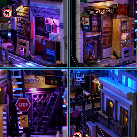 Cyberpunk DIY Cabin Kit – 3D Modell für Wohnkultur mit Beleuchtung