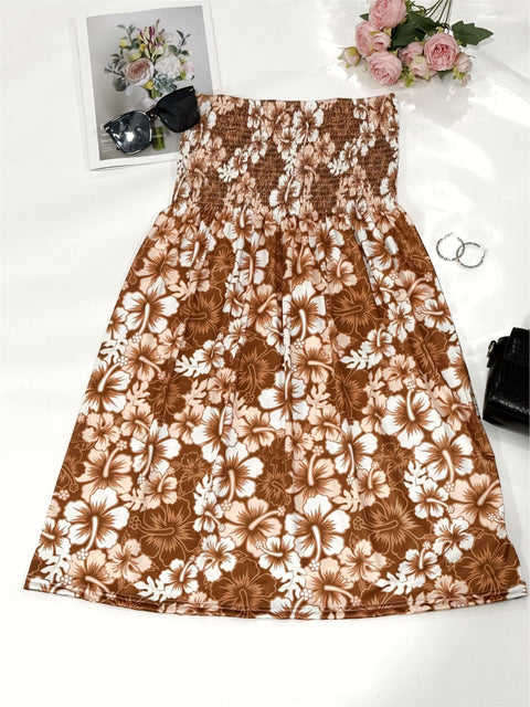 Bohemian Blumen Smock Tube Kleid – Fröhlich und Bequem für Sommerausflüge