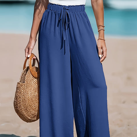 Damen Hohe Taille Weite Hose – Bequem und Elegant