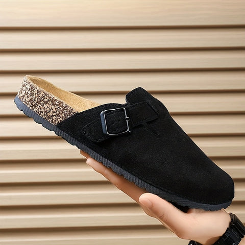 Unisex Slip-On Kunstsuede Muiltjes – Leicht und Komfortabel mit Korksohle