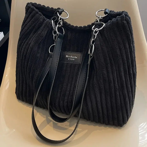 Amelia Stilvolle Corduroy Schultertasche - Luxus und Praktisch für Jeden Tag