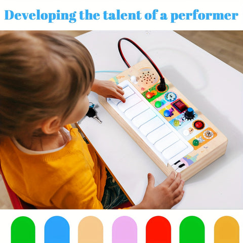 Bildungs Musik Spielbrett für Kinder - Lernen und Spielen mit Geräuschen und Lichtern