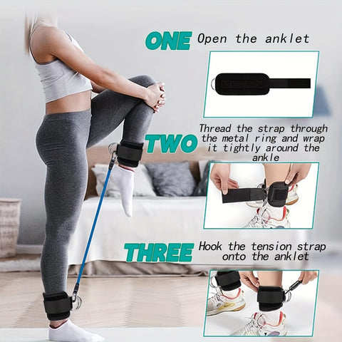 Verstellbare Knöchel-Widerstandsband-Set – Perfekt für Booty- und Beintraining zu Hause