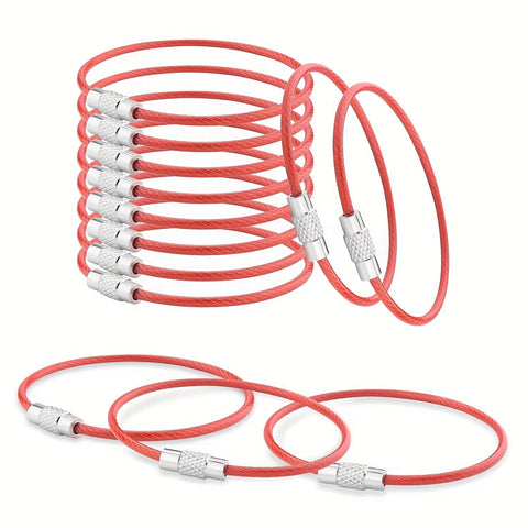 Stahl Kabel Schlüsselanhänger Set – Robuste Schlüsselanhänger für Reisen und Outdoor-Aktivitäten