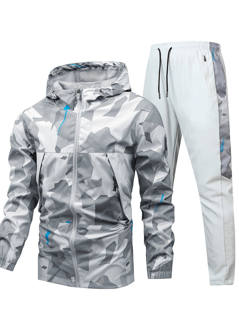 Sportliches Outfit für Männer – Bequemer Hoodie und Lange Hose im Camouflage-Design
