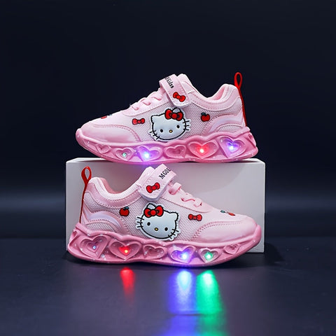 Leuchtende Hello Kitty Sneakers – Atmungsaktive und Gepolsterte Lustige Schuhe