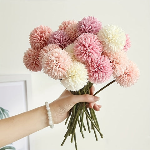 Set aus 5 Kunst-Chrysanthemen – Realistische Blumenarrangements für Hochzeiten und Wohnkultur