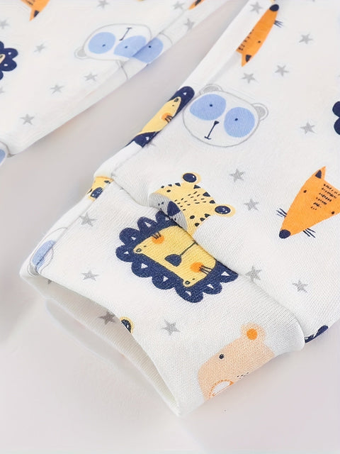 Süße Tierdruck Babyhosen – 3-teiliges Set für Babys