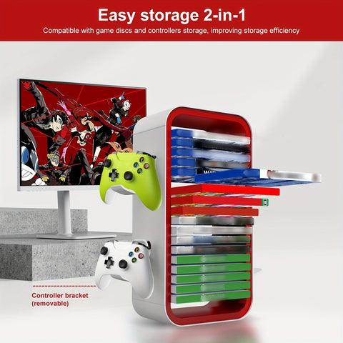 Universelle Game Disc Aufbewahrung und Controller Display Stand – Für PS5, PS4, Switch und Xbox