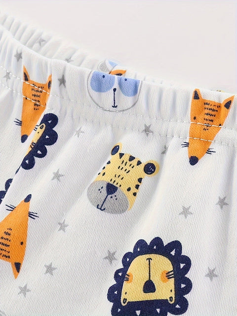 Süße Tierdruck Babyhosen – 3-teiliges Set für Babys