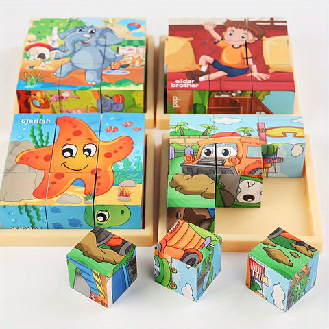 Bunte Blockpuzzle Abenteuer - Pädagogisches Spielzeug für Kinder