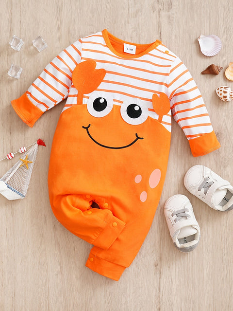 Süßer Krabben-Overall für Babys – Perfekt für Abenteuer im Frühling und Herbst