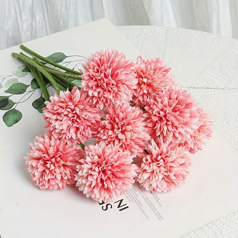 Set aus 5 Kunst-Chrysanthemen – Realistische Blumenarrangements für Hochzeiten und Wohnkultur