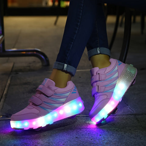 LichtJong Leuchtende Roller Sneakers - Für Kinder, die sich gerne bewegen