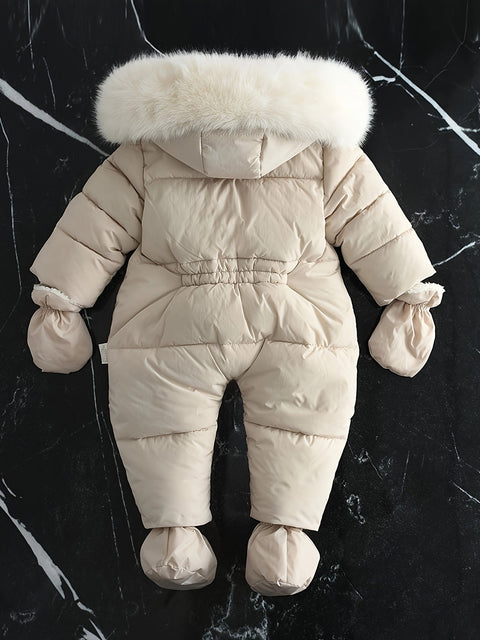 Frosty Baby Overall – Luxuriöser Winter-Jumpsuit mit Kapuze für die kälteren Monate