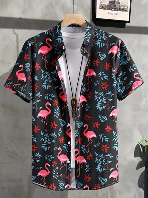 TropicWave Palmprint Hemd – Lässig und Stilvoll für Herren