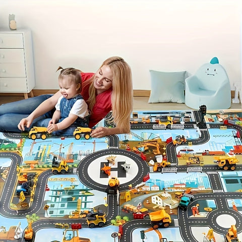 Bauabenteuer Spielteppich – Entdecke die Welt von Verkehr und Konstruktion
