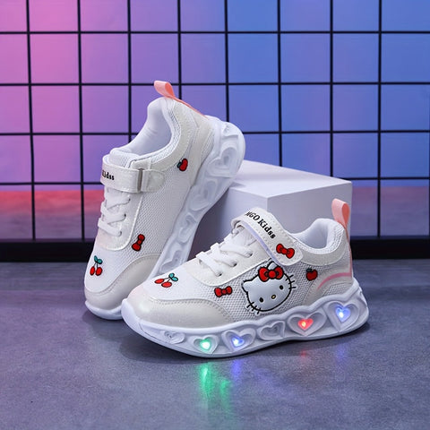 Leuchtende Hello Kitty Sneakers – Atmungsaktive und Gepolsterte Lustige Schuhe