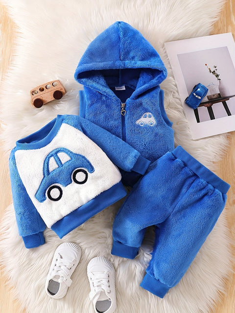 Zoomer Baby Set – Süße Auto Stickereien für die kälteren Tage