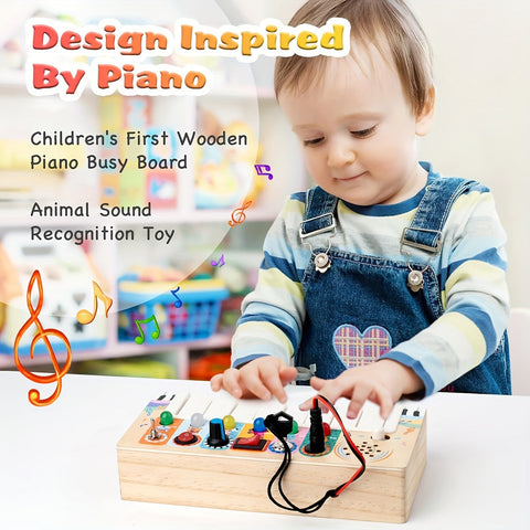 Bildungs Musik Spielbrett für Kinder - Lernen und Spielen mit Geräuschen und Lichtern