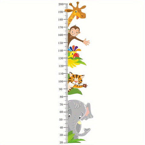 Tierwachstumsmesser Wandsticker - Spielerisches Messen für Kinder