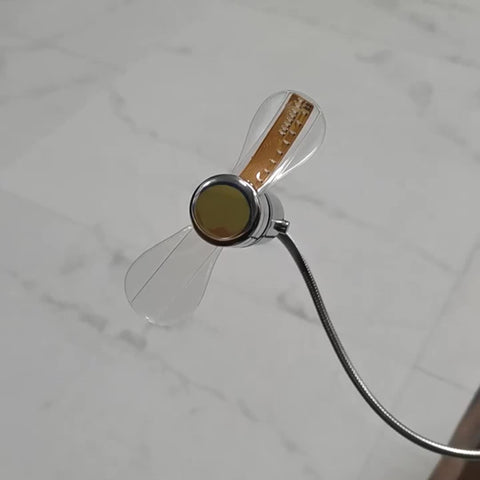 Tragbarer USB LED Tischventilator mit Zeitanzeige