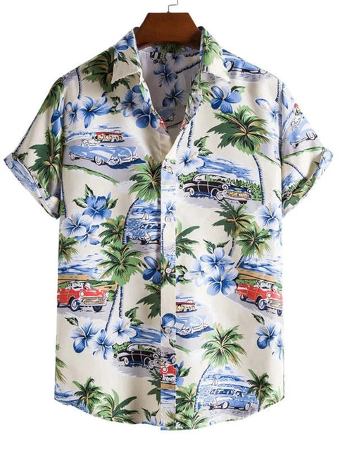 TropicWave Palmprint Hemd – Lässig und Stilvoll für Herren