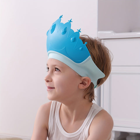 Duschhaube für Kinder mit Ohrenschutz - Wasserdichte und verstellbare Badekappe für sicheres Baden