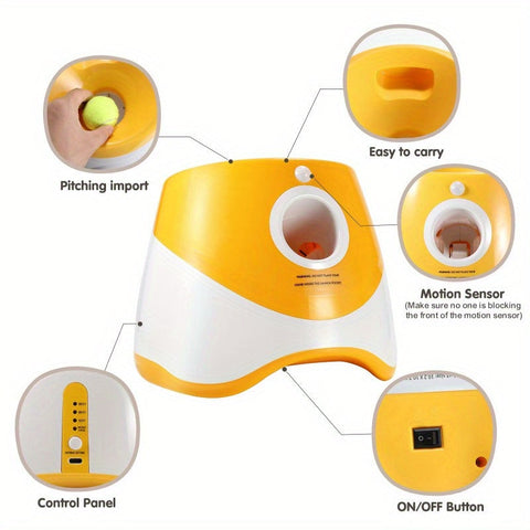 FetchMaster Pro – Interaktive Automatische Hundespielball Launcher mit USB-Ladung
