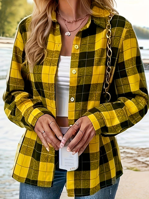 Lässige Karobluse – Stilvoll und Komfortabel für Frühling und Herbst