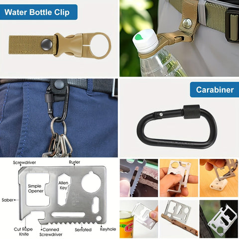 SurviveX Outdoor Survival Kit - Essenzielle Werkzeuge für Abenteuer und Notfälle