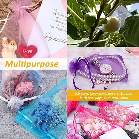 Elegante Organza-Beutel Set – Ideal für Geschenke und Festdekoration
