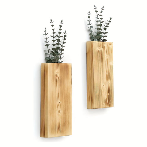 Rustikale Holzwandvase - Natürliche Atmosphäre für jedes Interieur