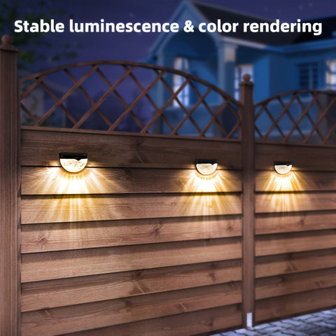 SolarGlow Halbrunde LED-Zaunbeleuchtung – Elegant und Nachhaltig