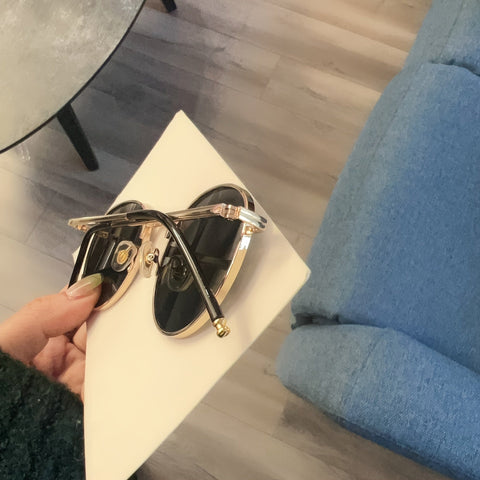Vintage Runde Sonnenbrille für Damen – Retro-Design aus Metall und Kunststoff für jeden Anlass