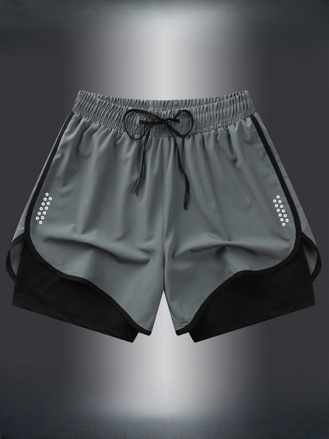 Geometrische Sportshorts für Damen – Stilvoll und Atmungsaktiv für Fitness und Laufen
