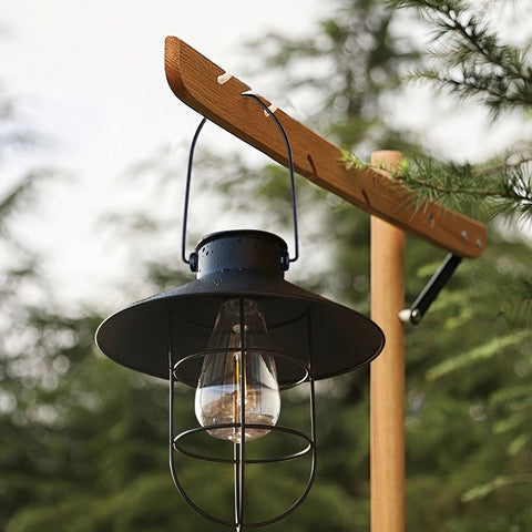 Set aus 2 Solar Retro Laternen – Vintage Hängeleuchten für Garten und Balkon